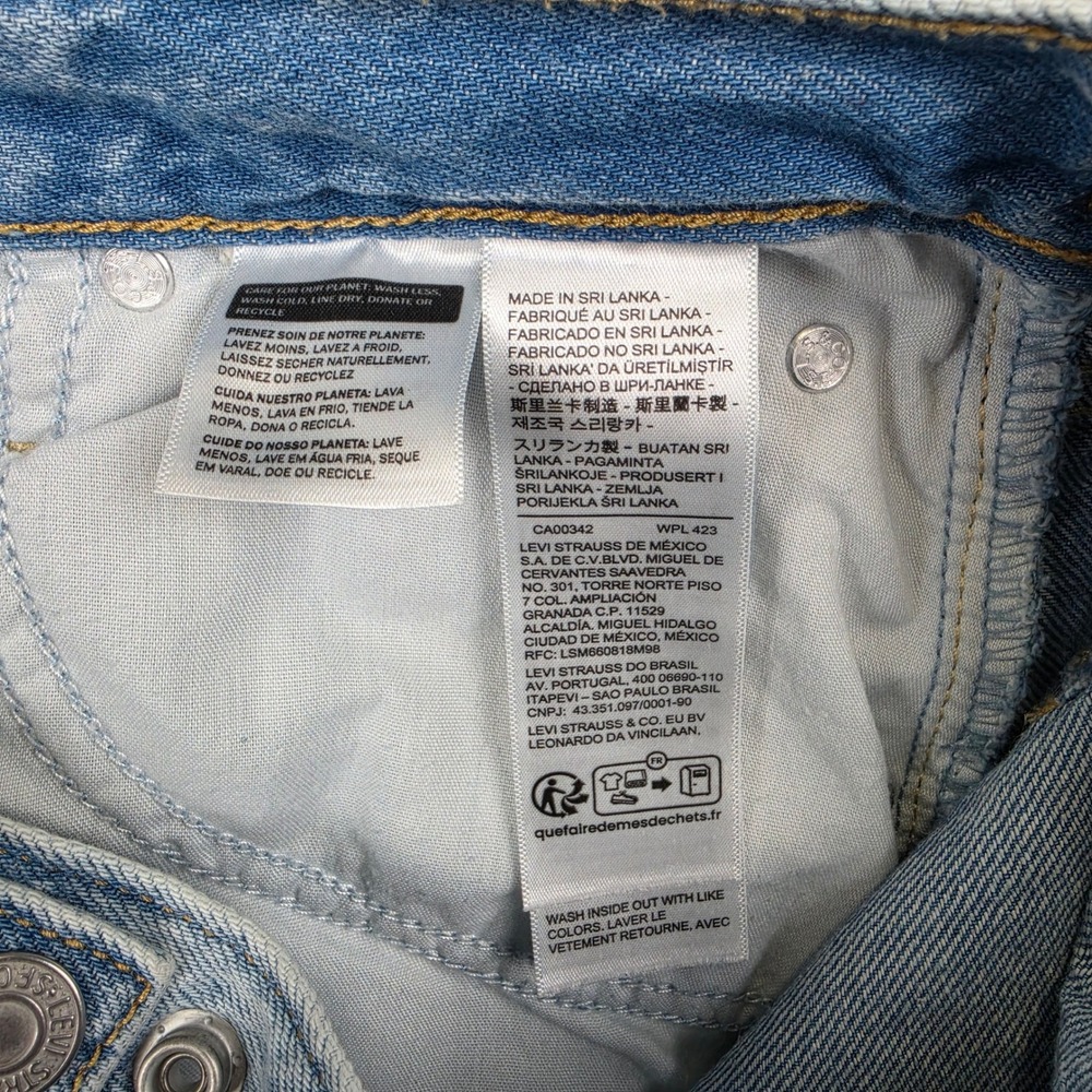 Levis Cinch Baggy Jeans Women 24 Blue Light Wash Barrel High Rise Wide Leg Denim - Picture 7 of 13